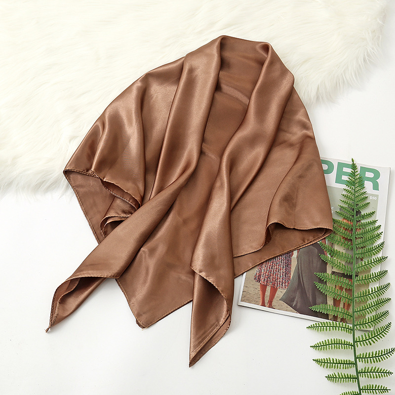 90cm Solid Colors Neckerchief  - đánh giá và giá Silk Scarf Square